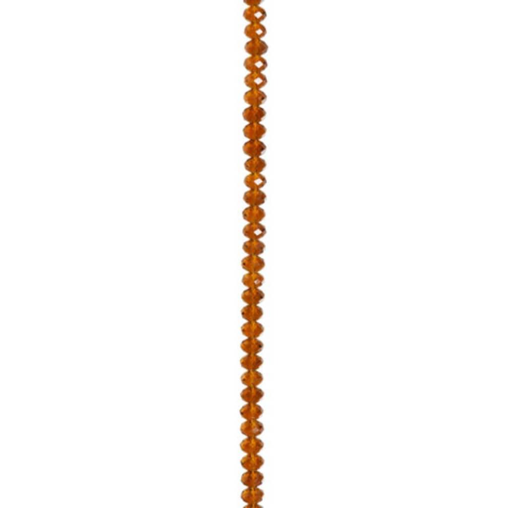 CRYSTAL BEAD STRAND RONDELLE TOPAZ 6X8MM 7IN 