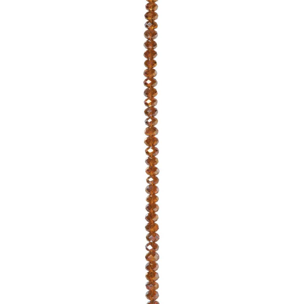 CRYSTAL BEAD STRAND RONDELLE TOPAZ 4X6MM 7IN 