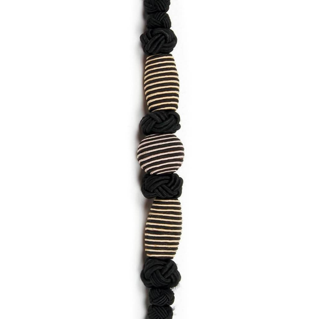 WOVEN BEAD STRAND BLACK 7IN 