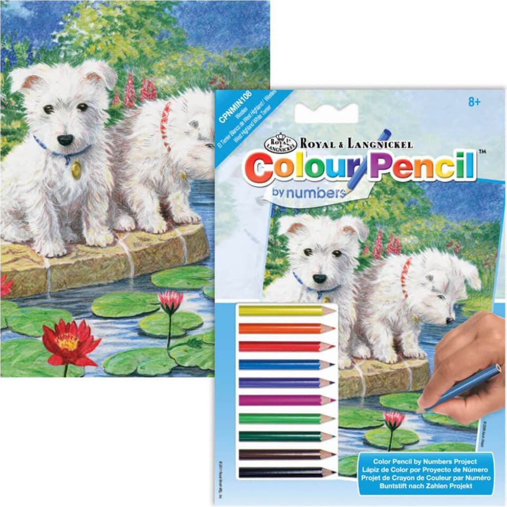 WESTIES MINI COLOUR PENCIL BY NUMBERS 