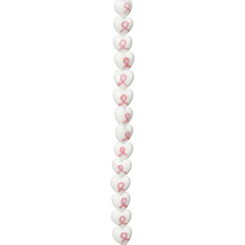 HEART STRAND WHT W/ PINK 7IN 