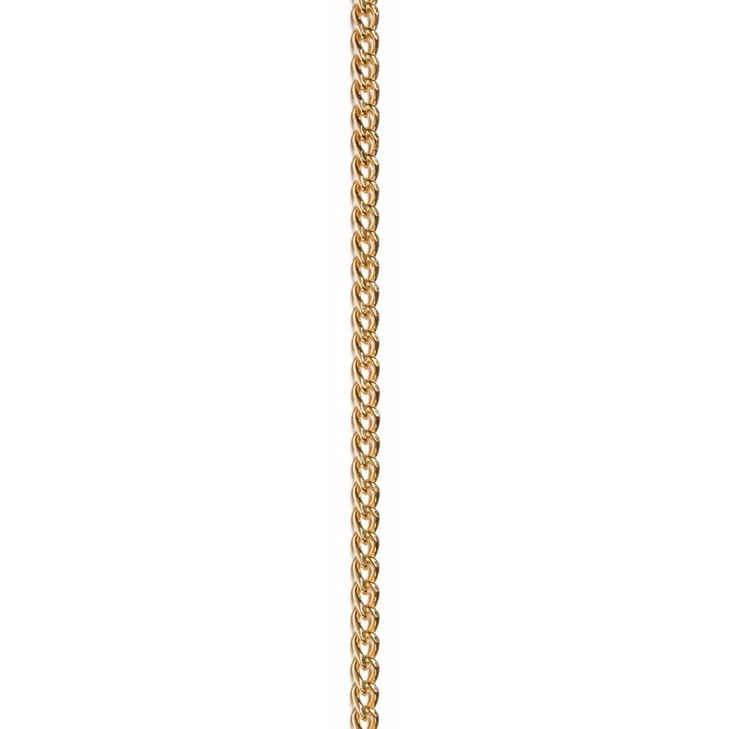 4MM CURB CHAIN GOLD PLATED 42IN 