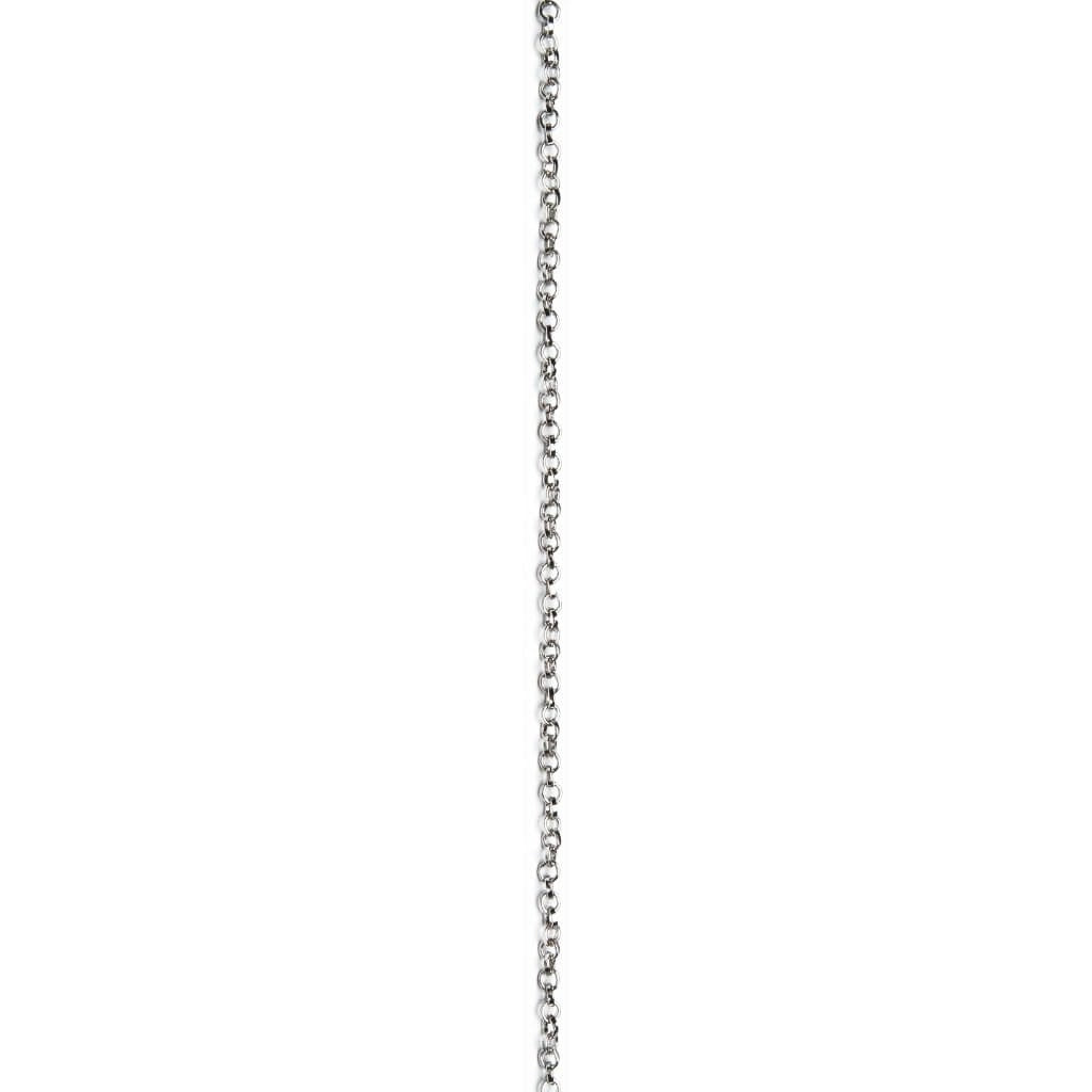 CHAIN LINK ROUND RHODIUM 54IN 