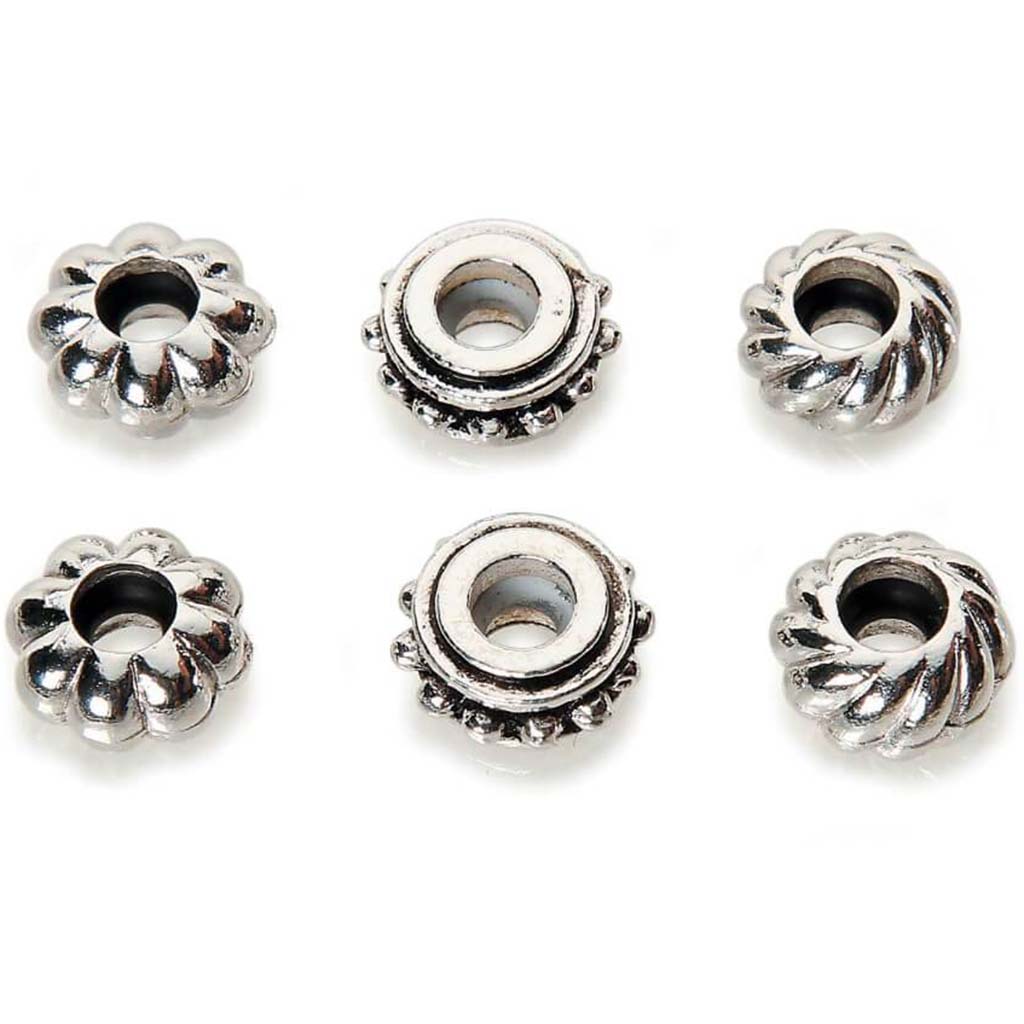 MIX AND MINGLE METAL STOPPER BEAD SILVER 