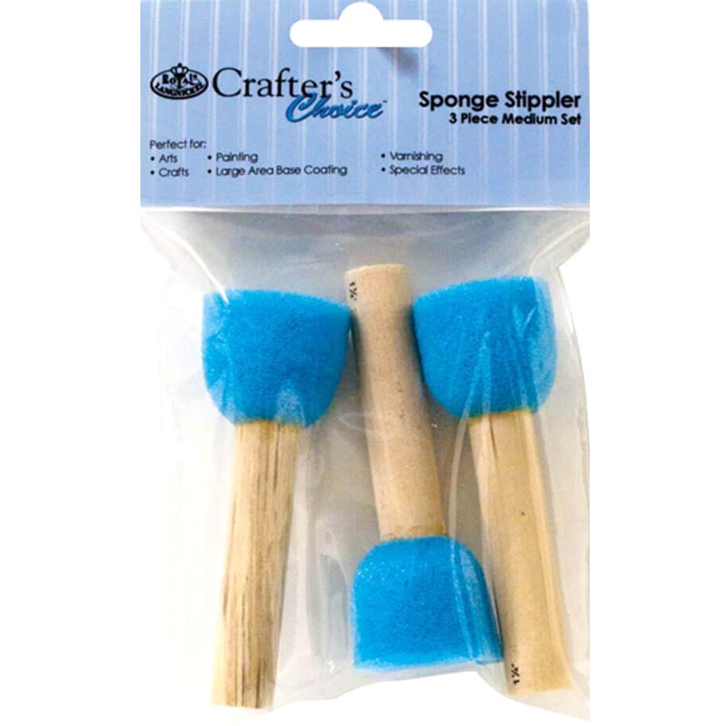 Sponge Stippler Paint Brushes 3pcs