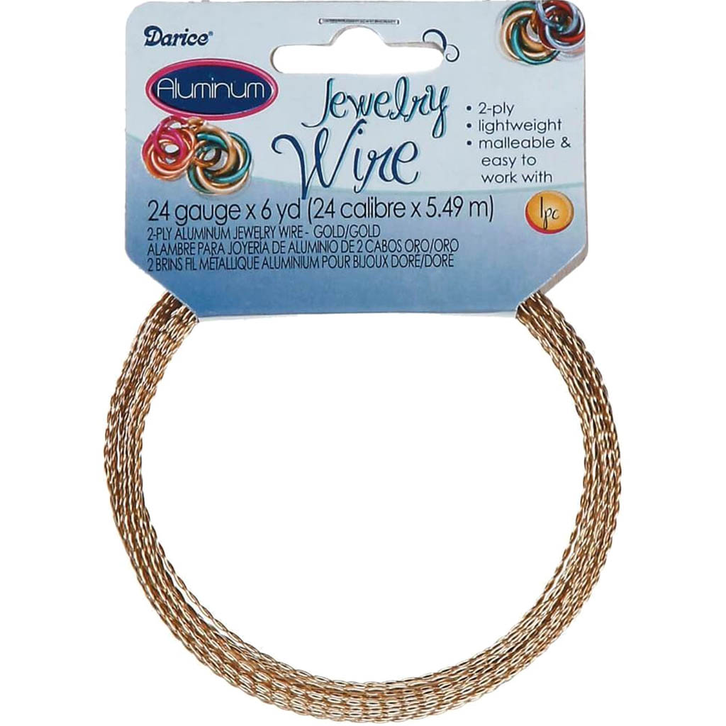 ALUMINUM WIRE GOLD 24GAUGE 6YD 