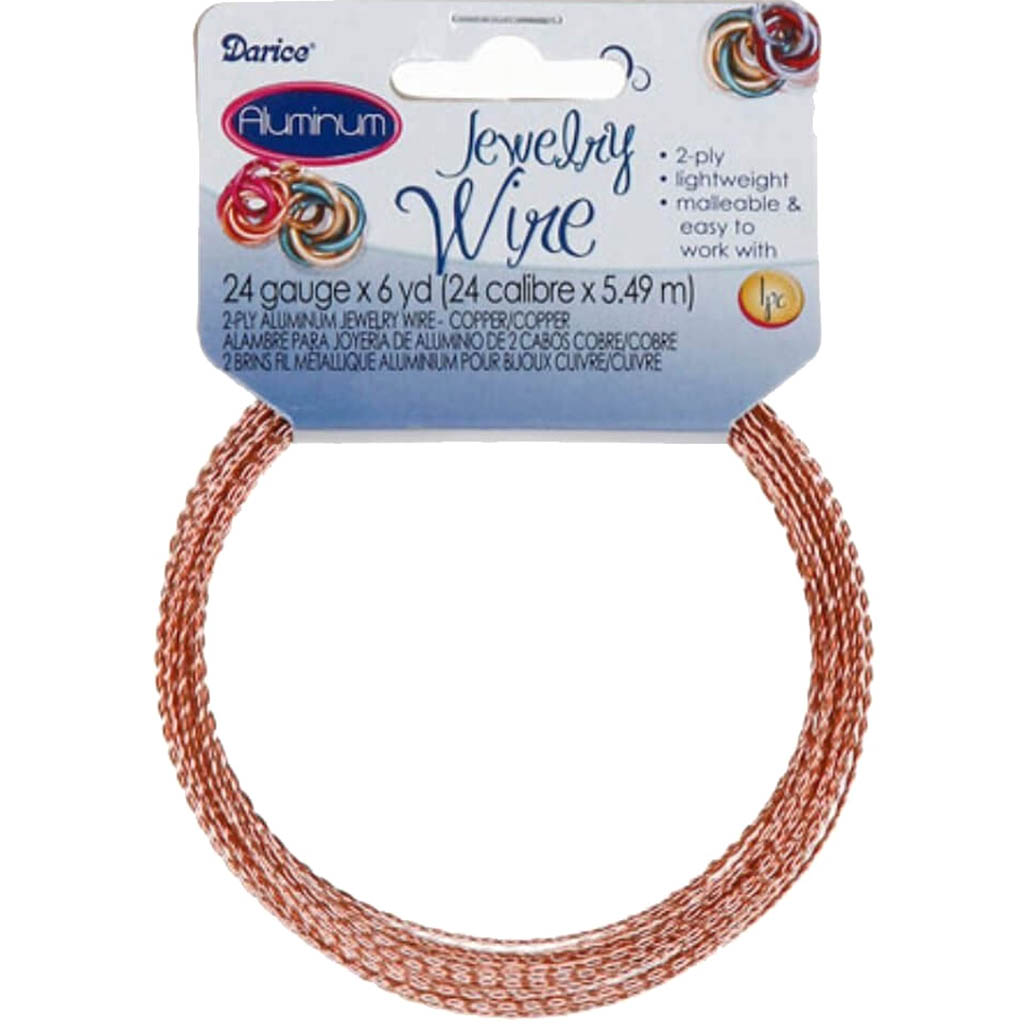 ALUMINUM WIRE COPPER 24GAUGE 6YD 