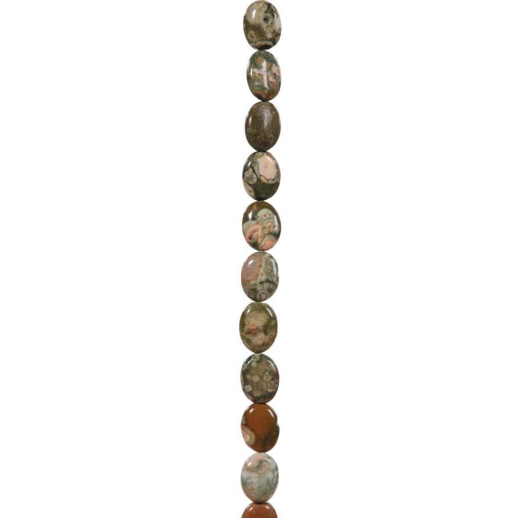 BEAD PUFFED OVAL RHYOLITE 7IN 