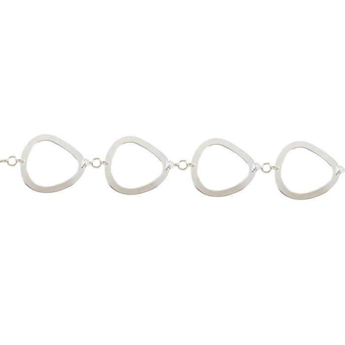 BEAD STR OVAL SILVER 7IN 