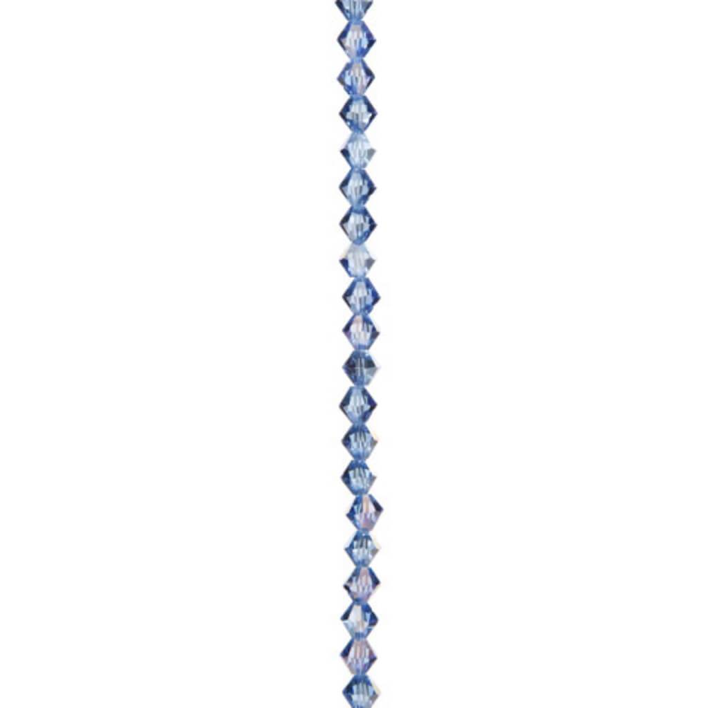 VENEZIA CRYSTAL BEAD STRAND LIGHT SAPPHIRE AB 8MM 7IN 