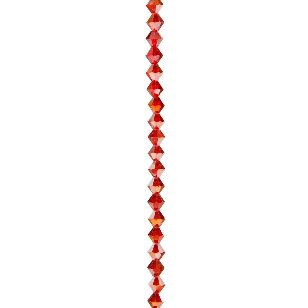 VENEZIA CRYSTAL BEAD STRAND LIGHT SIAM AB 8MM 7IN 