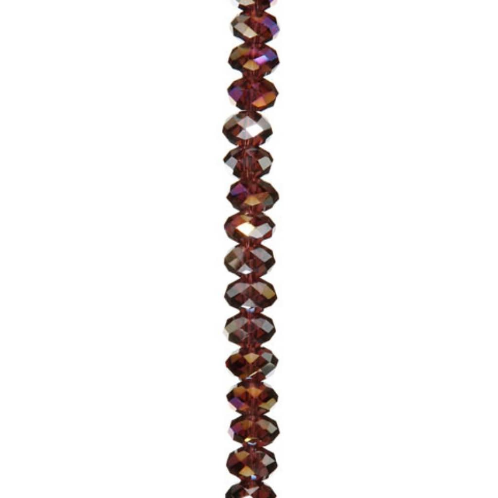 CRYSTAL BEAD STRAND RONDELLE CRYSTAL 7IN 