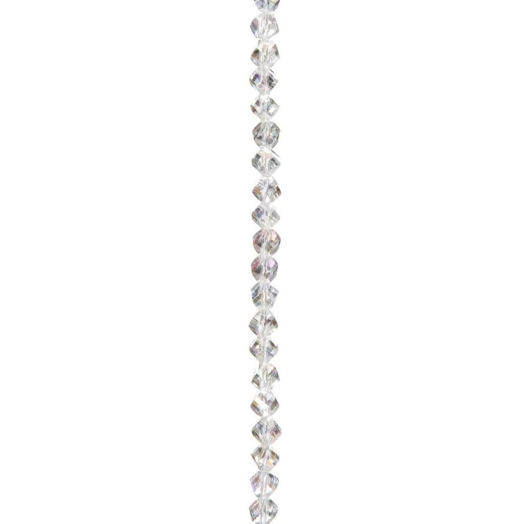 CRYSTAL BEAD STRAND FACETED SPIRAL CRYSTAL AB 8MM 7IN 