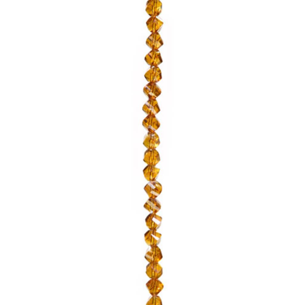 CRYSTAL BEAD STRAND FACETED SPIRAL 7IN 