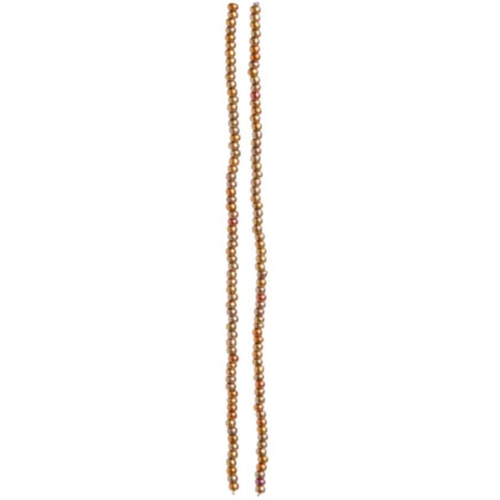 CZECH SEED BEADS METALLIC COPPER MIX 7IN 