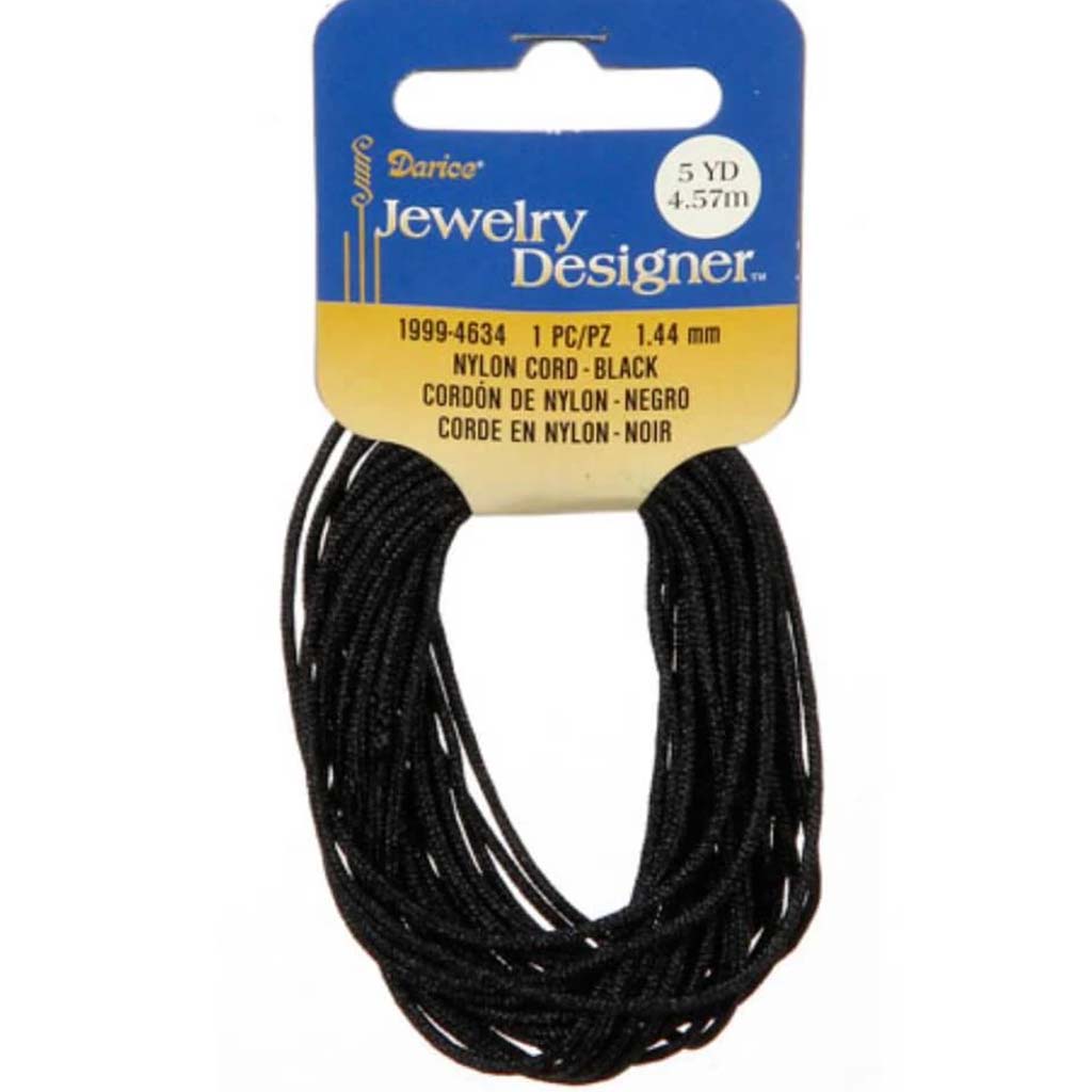 1.4mm Nylon Cord Black 5 yards 