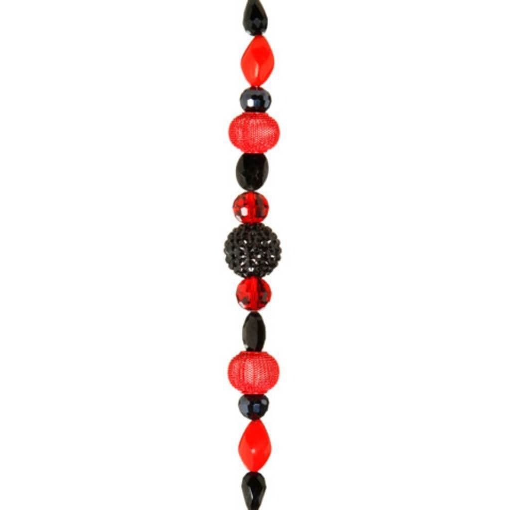 BEAD BOHO RED COMBO 1X7IN 