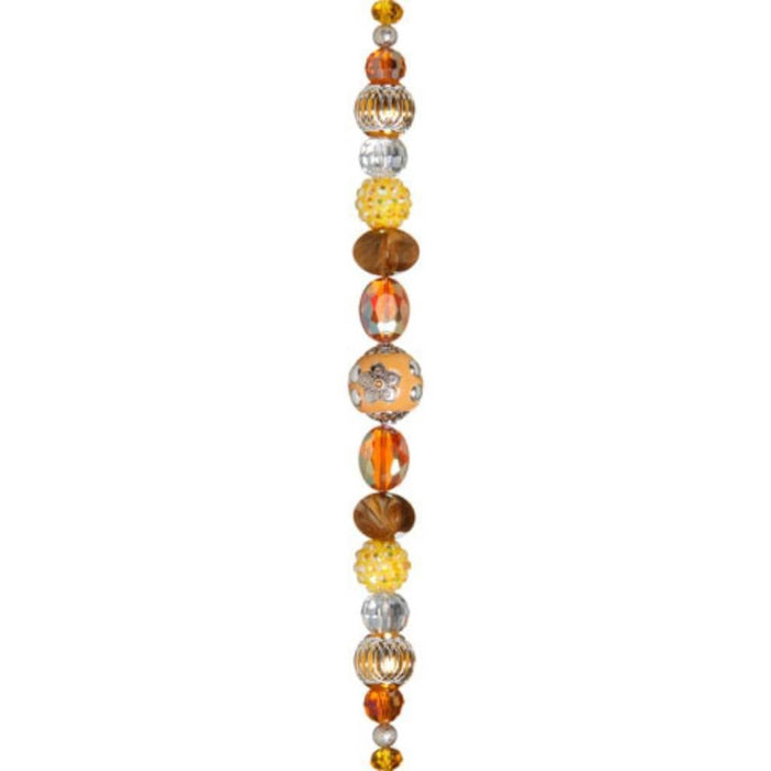 BEAD BOHO STR YLW PEACH 19MM 