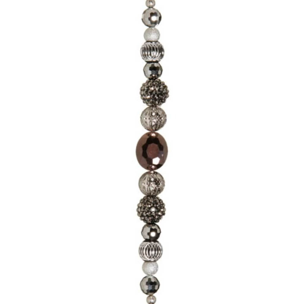 BEAD BOHO STR SILVER 23X19MM 