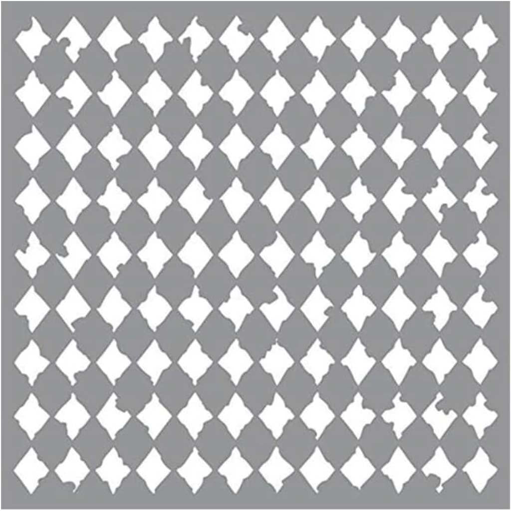 Americana Decor Stencil Distressed Harlequin 12X12