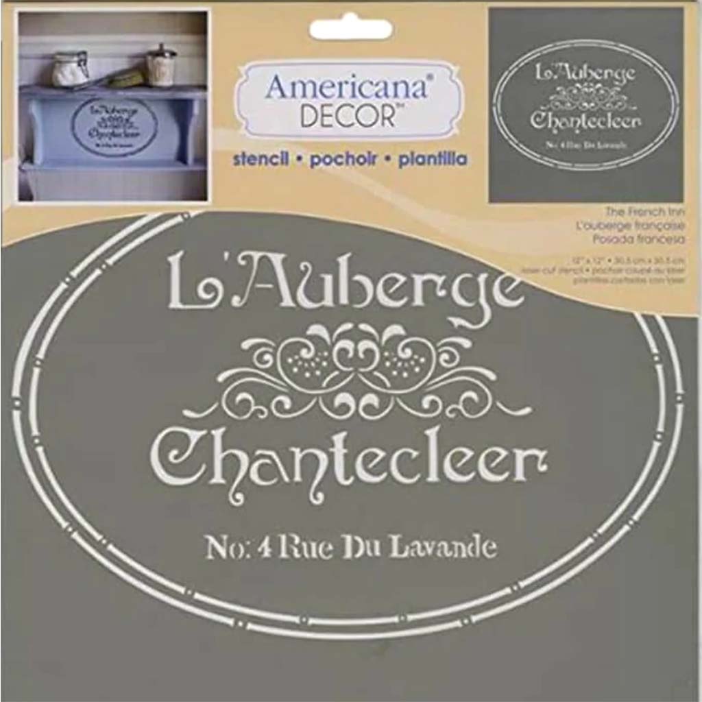 Americana Decor Stencil The French Inn 12X12