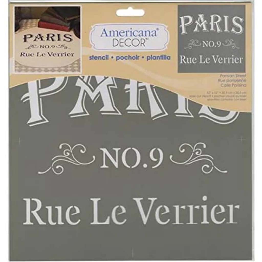 Americana Decor Stencil Parisian Street 12X12