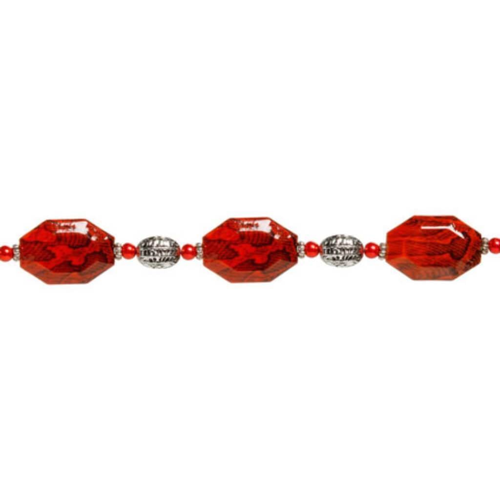 BEAD ACRYLIC STRAND OCTAGON 7IN 