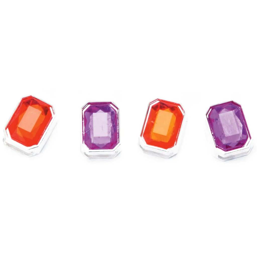 SILVER GEM SLIDERS RED &amp; PURPLE 