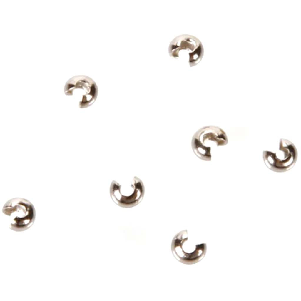 Crimp Bead Cover Nickel 4mm 