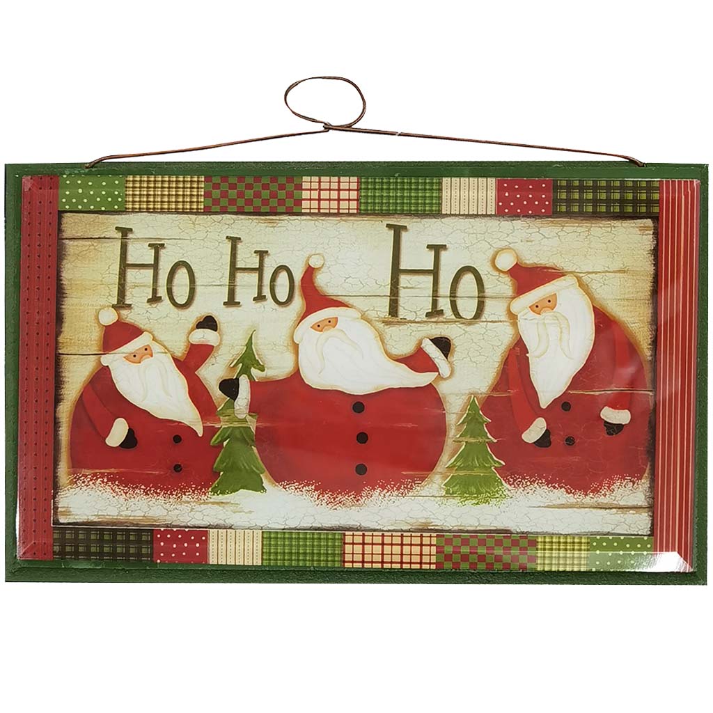 Christmas Wood Hanging Decor HO HO HO