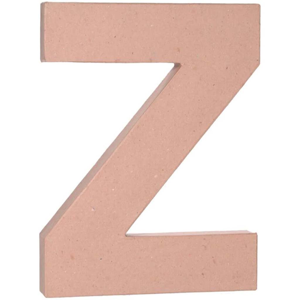 PAPER MACHE LETTER Z 12X1.5IN 