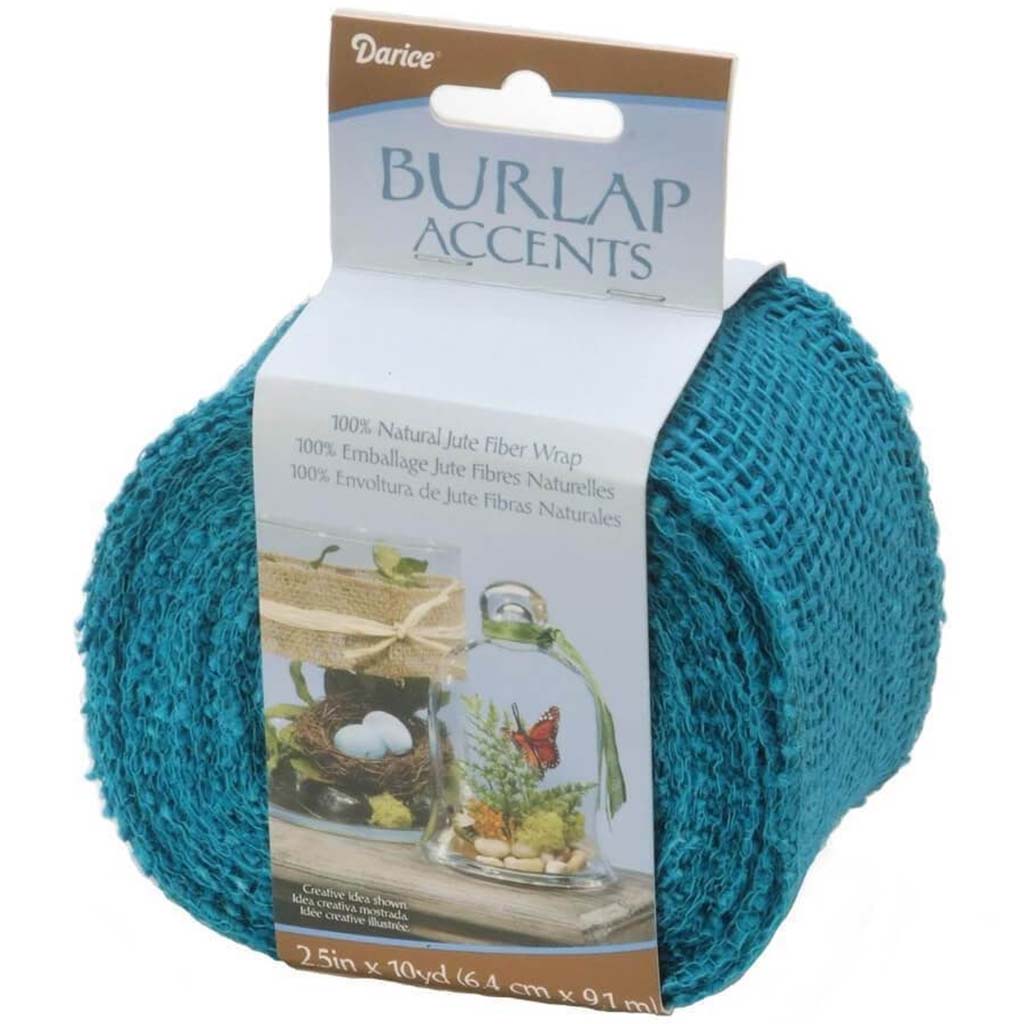 BURLAP ACCENT TURQU 2.5X10YD TURQUOIS 