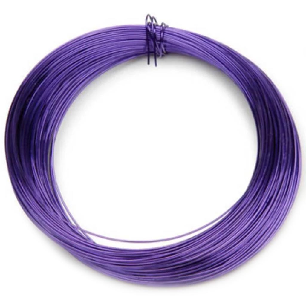 Silver Plated Copper Wire 26 Gauge Grape 30 Yards 