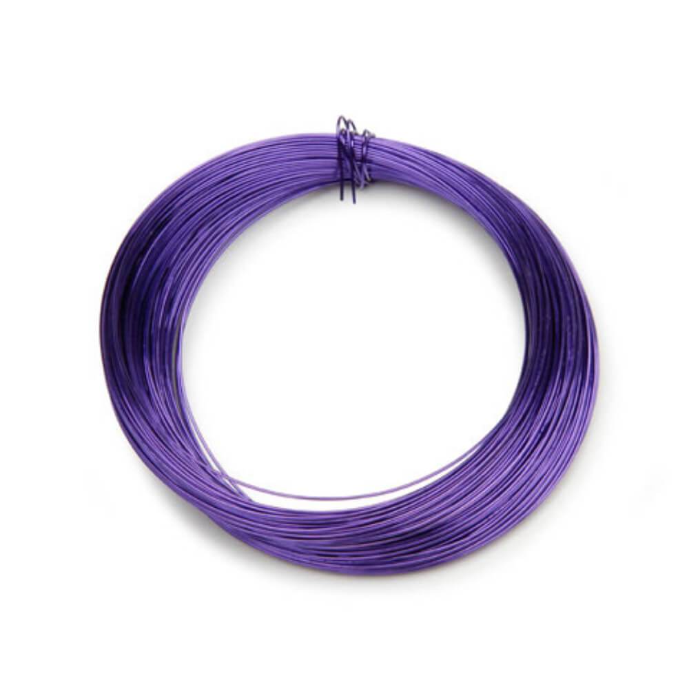 Silver Plated Copper Wire 26 Gauge Grape 30 Yards 