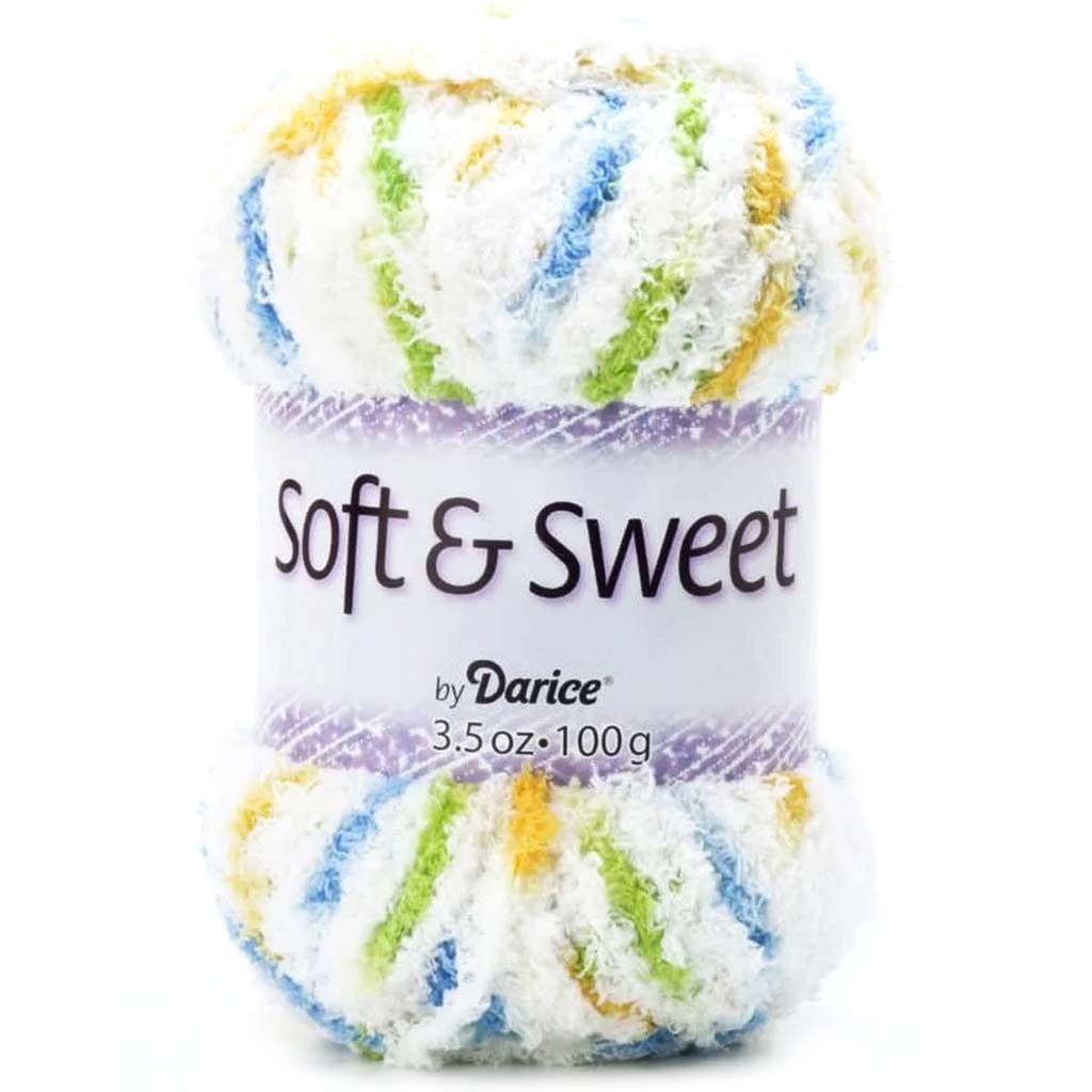 YARN SOFT &amp; SWEET YELLOW/BLUE 3.5OZ 