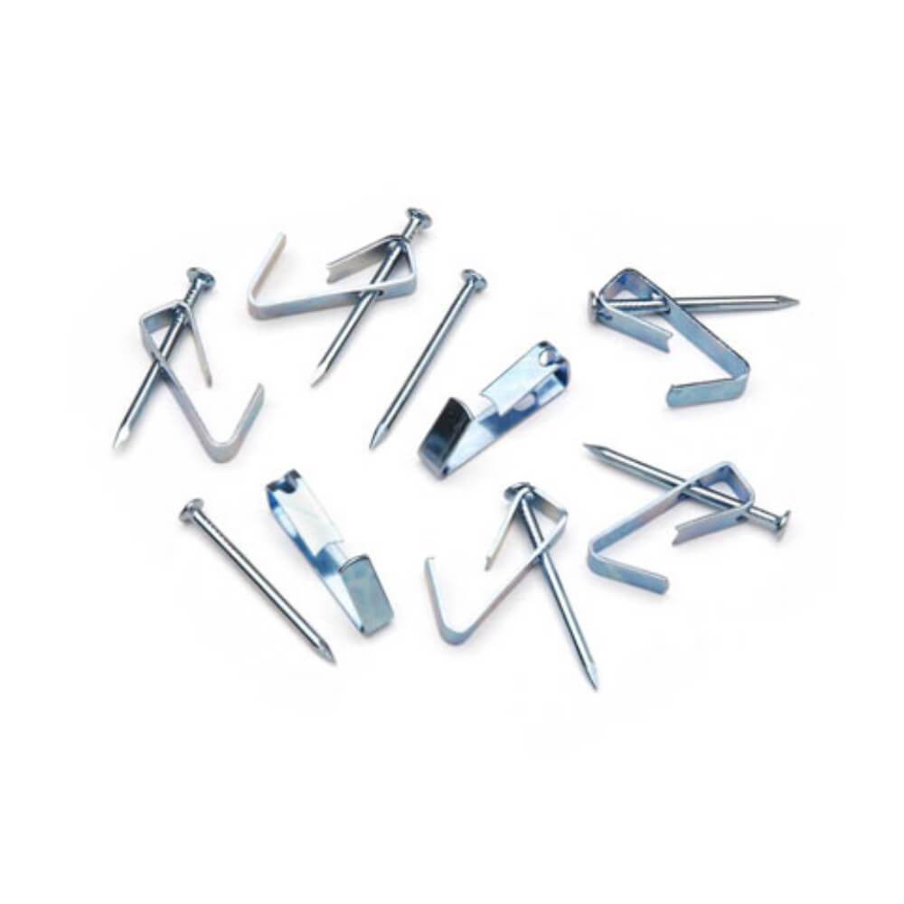 Picture Hangers Hooks with Nails 10 lb Zinc Plated 8 pcs