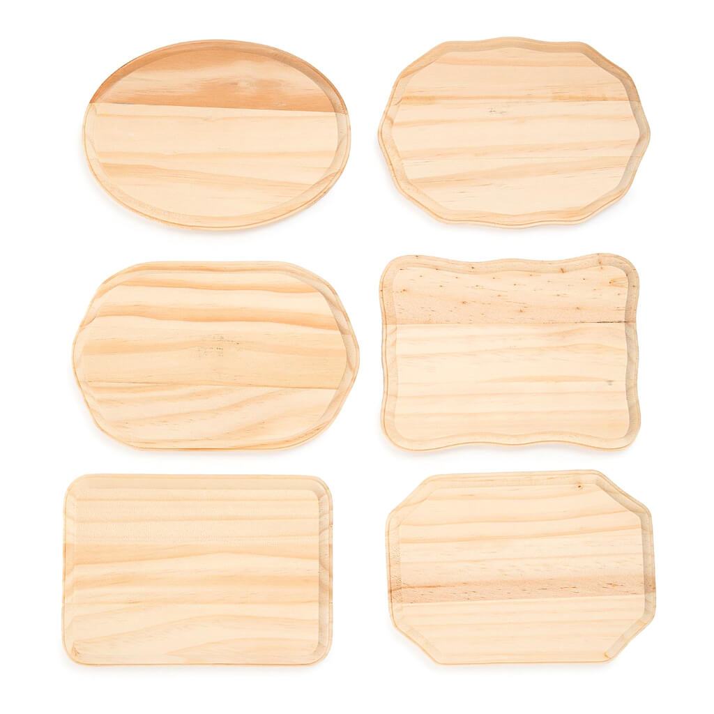 Wood Plaque - Assorted Shapes - 5 x 7 inches - 652695492082