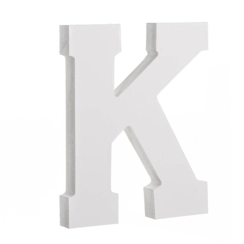 Classic Font White Wood 6in Letter