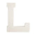 Classic Font White Wood 6in Letter