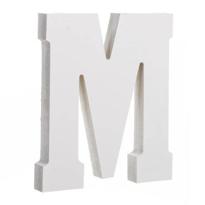 Classic Font White Wood 6in Letter