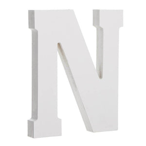 Classic Font White Wood 6in Letter