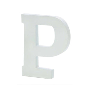 Classic Font White Wood 6in Letter