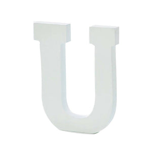 Classic Font White Wood 6in Letter