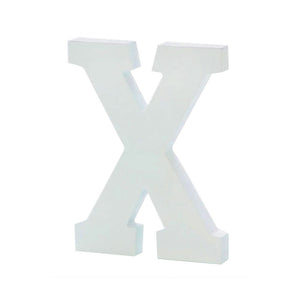 Classic Font White Wood 6in Letter