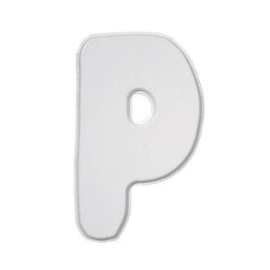 White Wood Letter Baby Font 5in