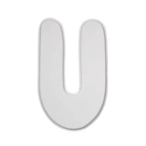 White Wood Letter Baby Font 5in