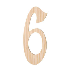 Wood Number Special Font 6in