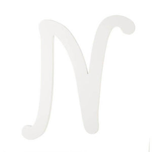 Brush Font White Wood Letter 9in