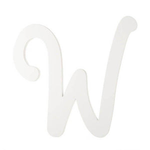 Brush Font White Wood Letter 9in