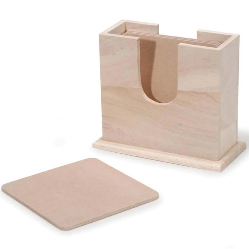 WOOD COASTER HOLDER 